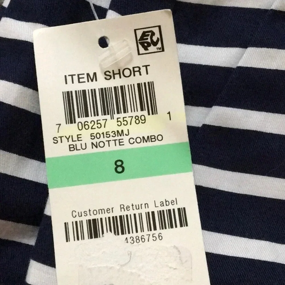 Maison Jules Macy’s Stripe Chino Shorts Blue White